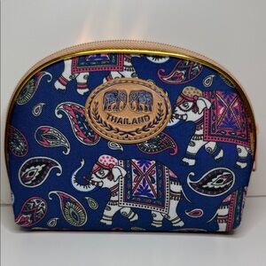 Colorful Elephant paisley Print Thailand Pouch cosmetic bag awesome print